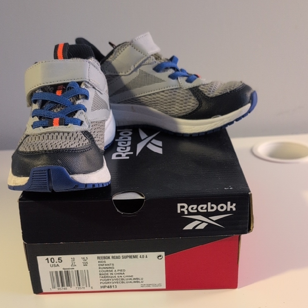 Reebok Kids' Gray and Blue Road Supreme Shoes